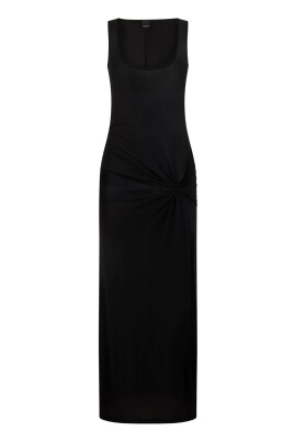 black-long-dress-with-round-neck