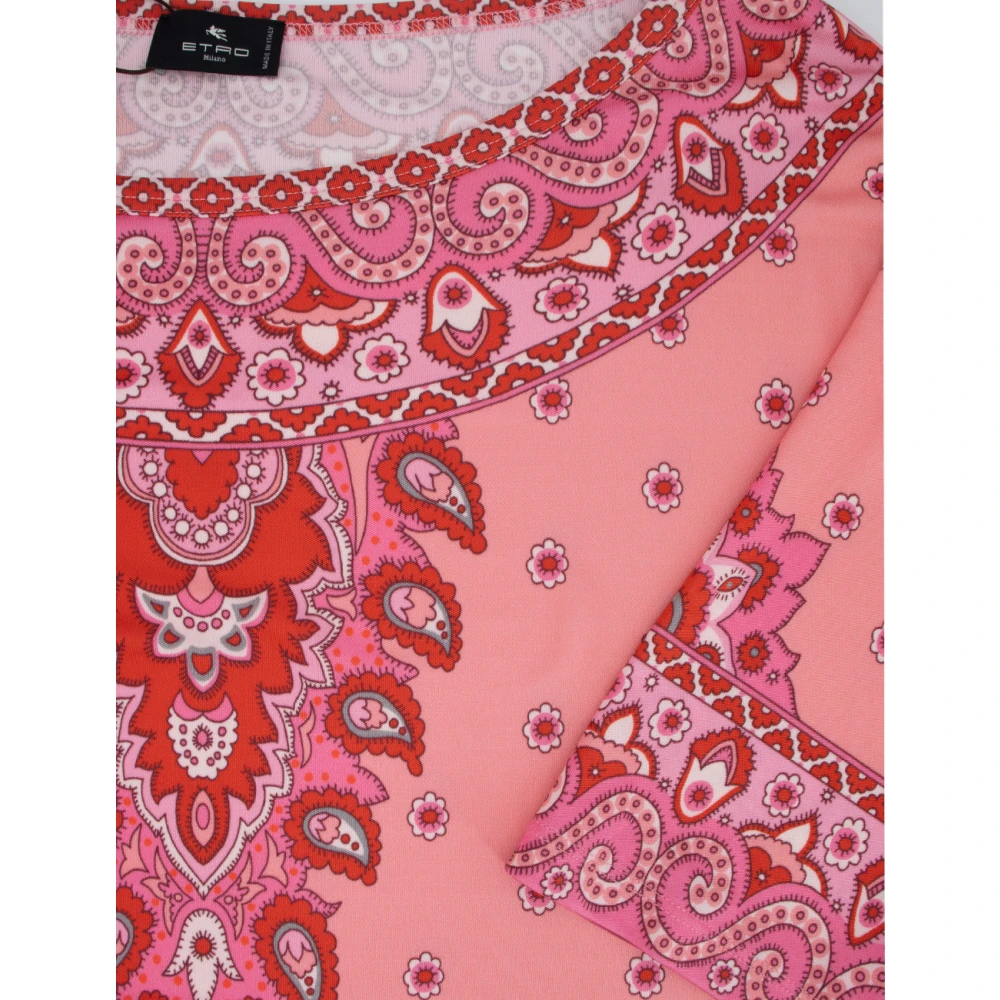 ETRO Lichtgewicht trui met Paisley Print Pink Dames