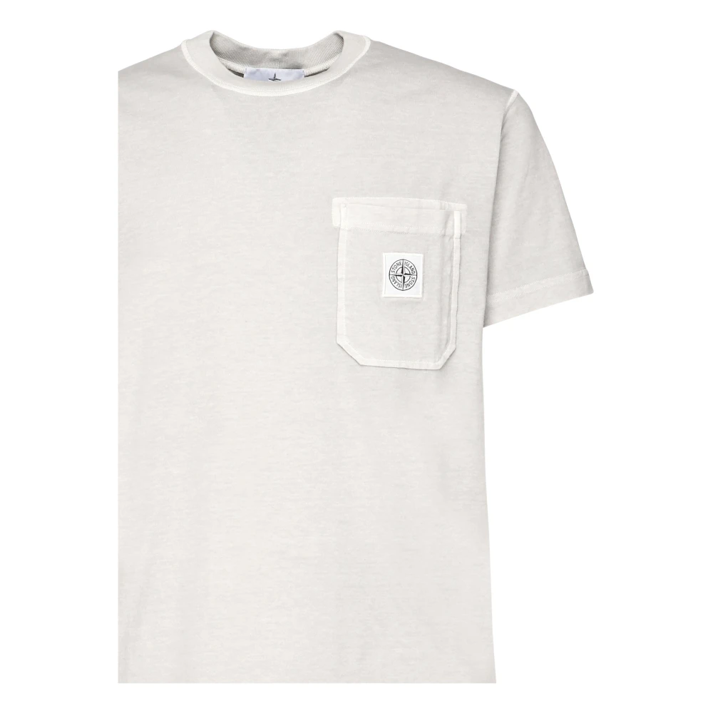 Stone Island Grijze T-shirts en Polos met Zak Gray Heren