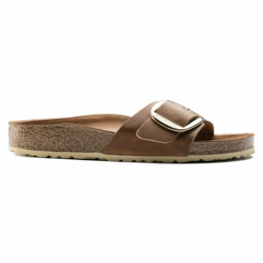 Birkenstock Madrid Big Buckle Platta Sandaler Brown, Dam