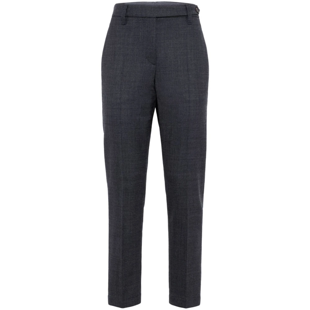 BRUNELLO CUCINELLI Grijze Broek Elegante Stijl Gray Dames