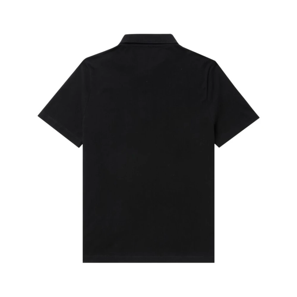 A.p.c. Zwarte Polo Shirt Geborduurd Logo Black Heren