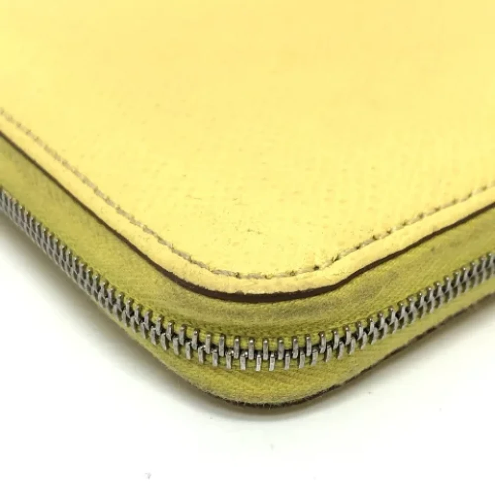 Hermès Vintage Pre-owned Leather wallets Yellow Dames