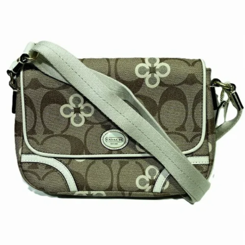 Coach Pre-owned Coated canvas shoulder-bags Green Dames
