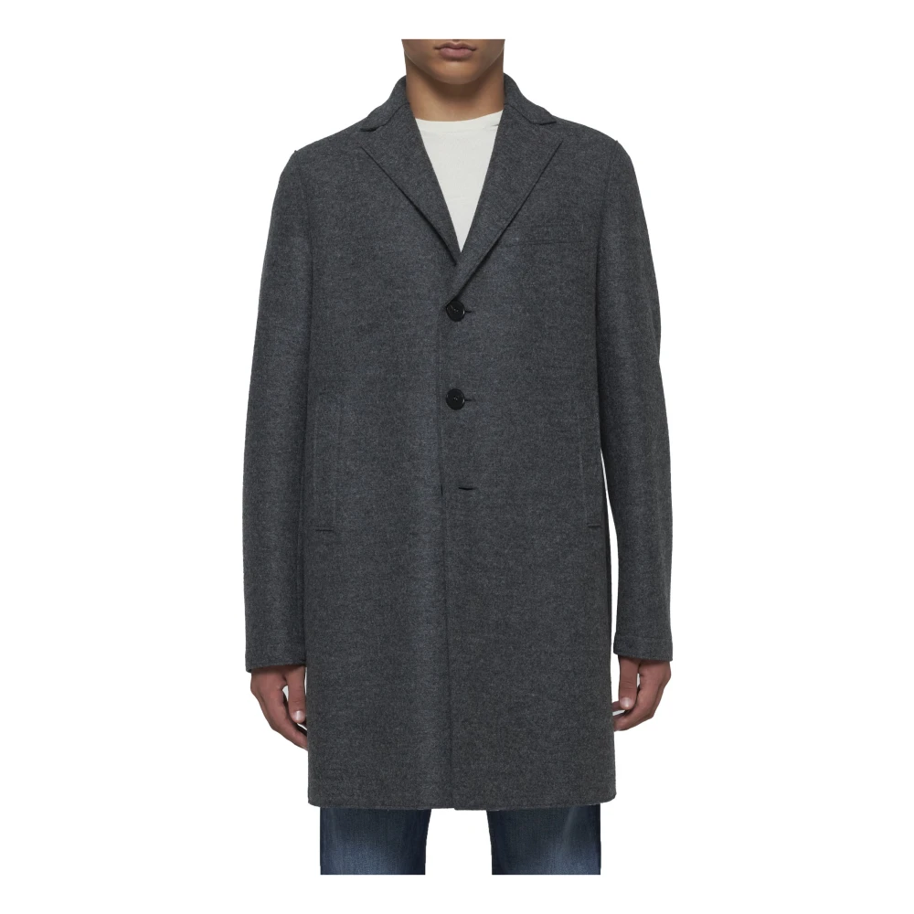 Harris Wharf London Boxy Coat Gray Heren
