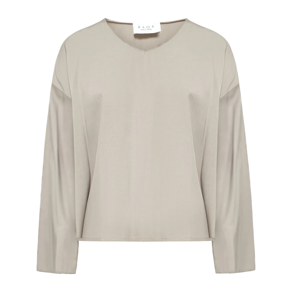 Kaos Stijlvolle Shirt Collectie Beige Dames
