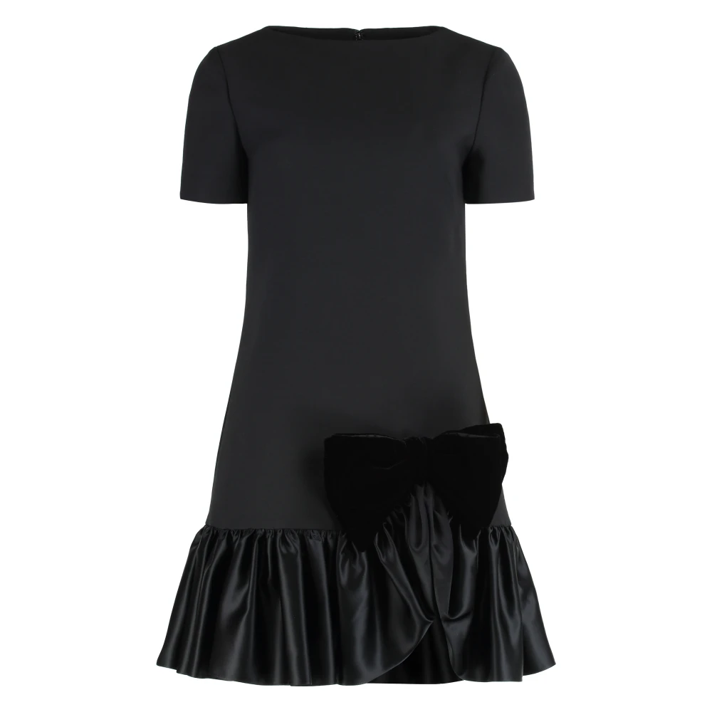 Valentino Garavani Women's Black Short Dresses, Xs, Crepe Couture Short Dress