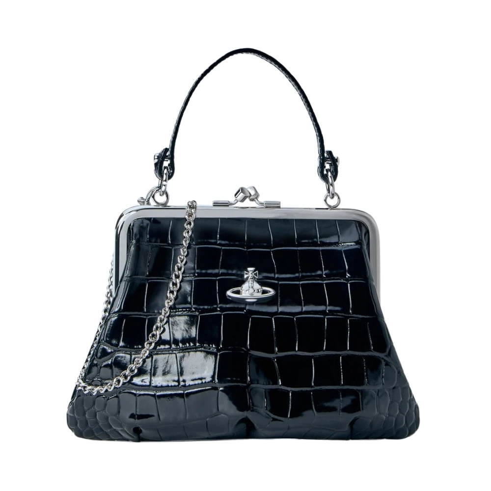 Vivienne Westwood Sac À Main À Fermoir De Grand Mère Femme Sacs Noir  