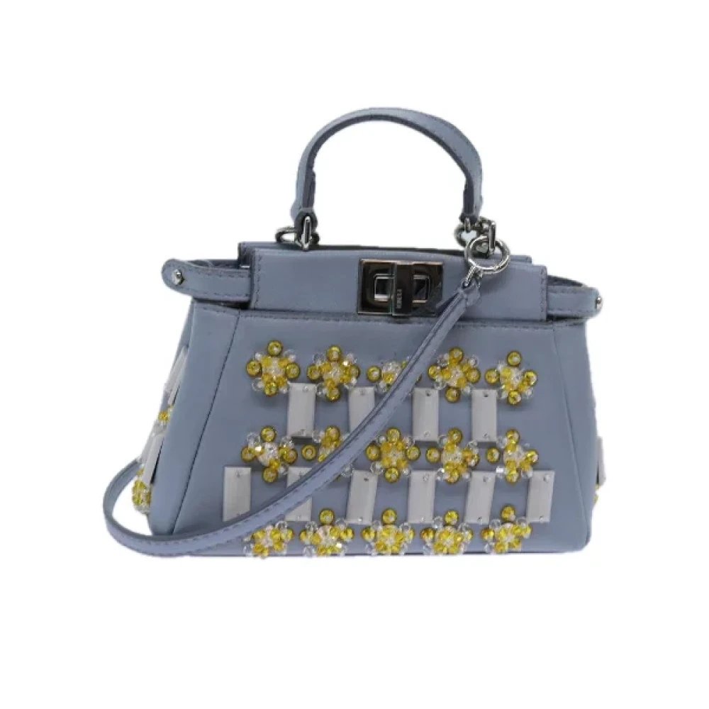 Fendi Vintage Pre-owned Leather handbags Blue Dames