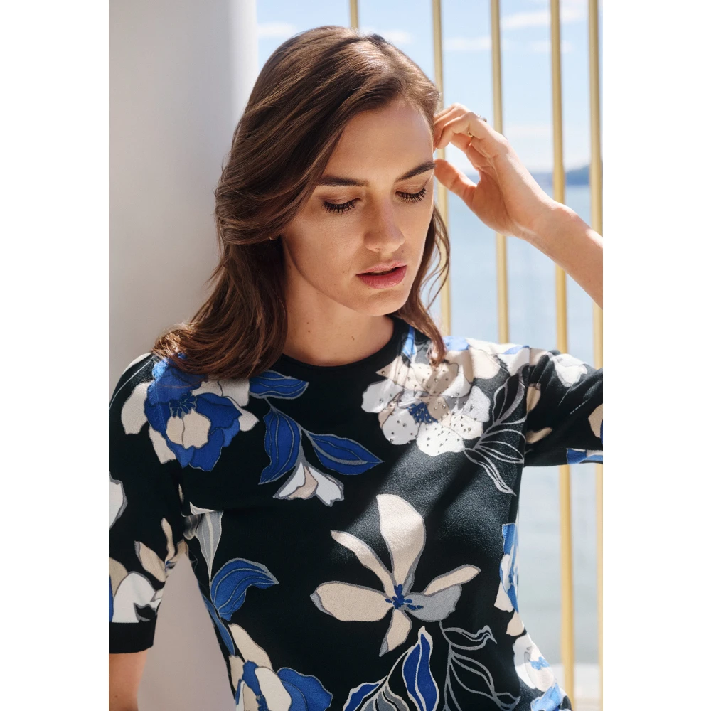 Betty Barclay Bloemen Fijngebreide Trui Multicolor Dames