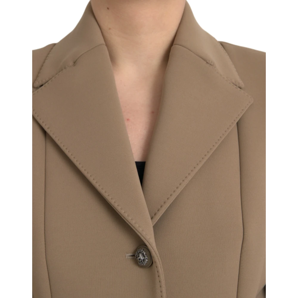 Dolce & Gabbana Bruine Knoopsluiting Trenchcoat Jas Brown Dames