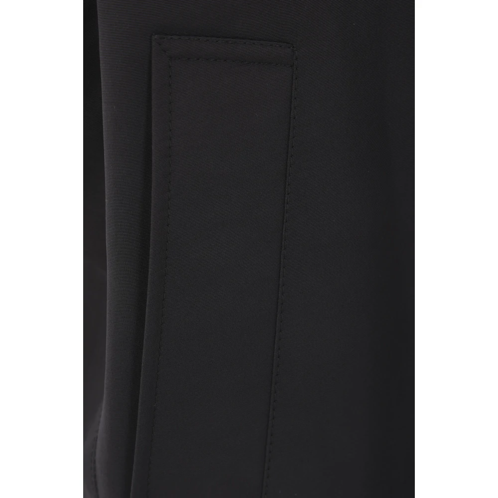 Gucci Zwarte Nylon Logo Geborduurde Parka Black Dames
