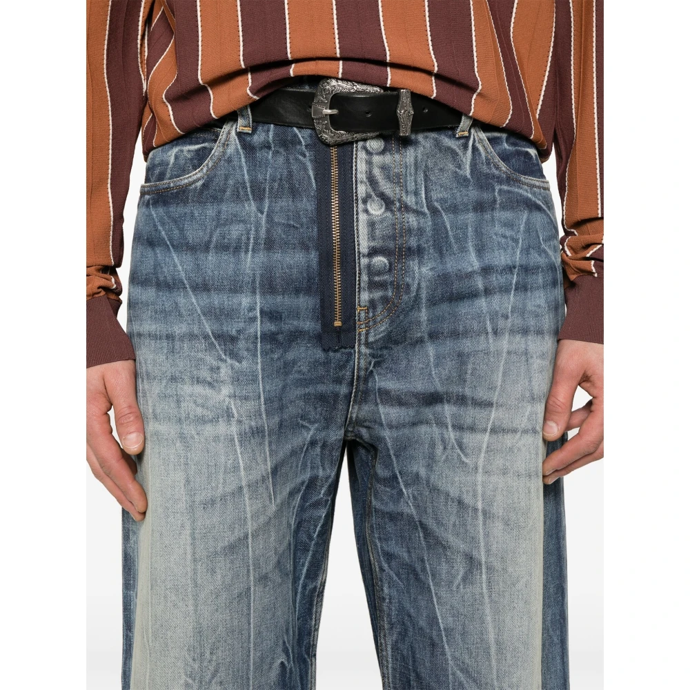 Martine Rose Blauwe Acid Casual Jeans Blue Heren