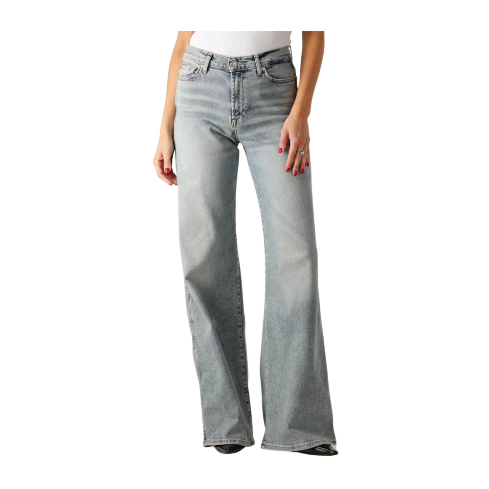7 For All Mankind Jeans Flare Blue Dames