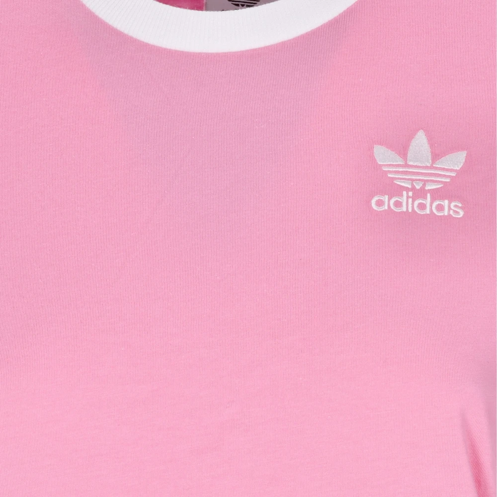 Adidas 3-Stripes Tee Streetwear Collectie Pink Dames