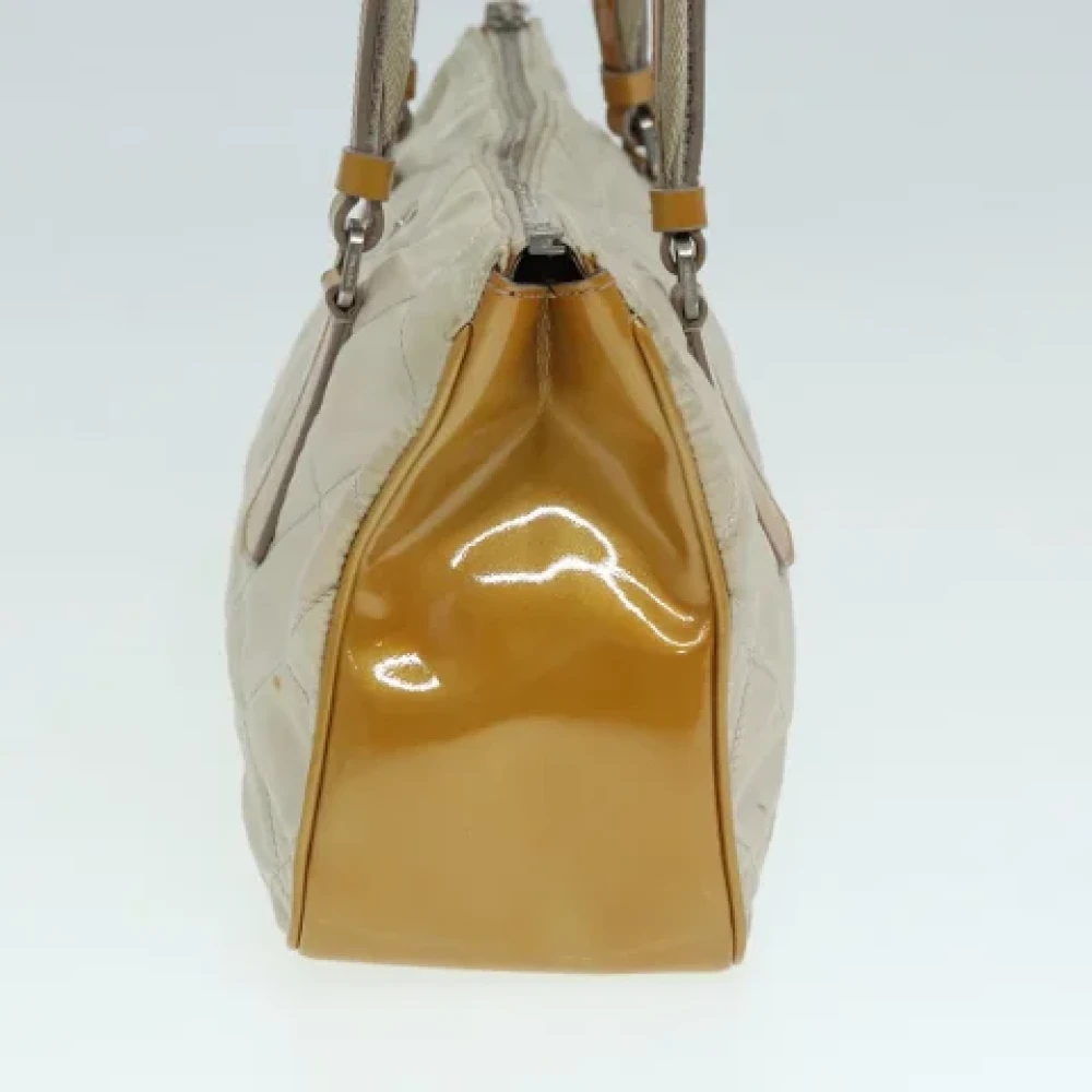 Prada Vintage Pre-owned Fabric prada-bags Beige Dames