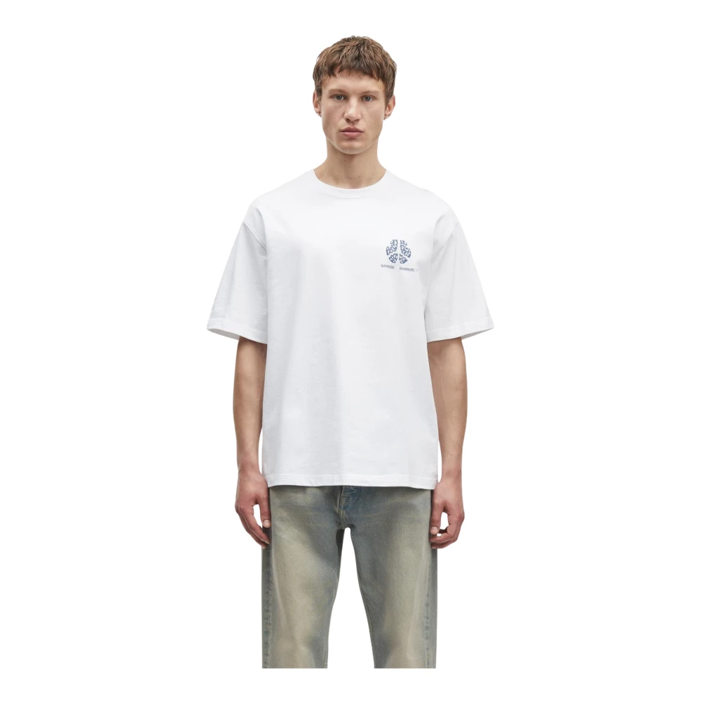 Samsøe Scandinavische Stijl Journal T-Shirt White Heren