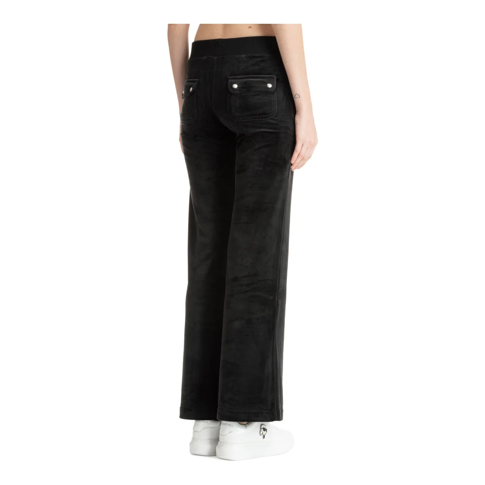Juicy Couture Swarovski Logo Sweatpants Trekkoordsluiting Black Dames