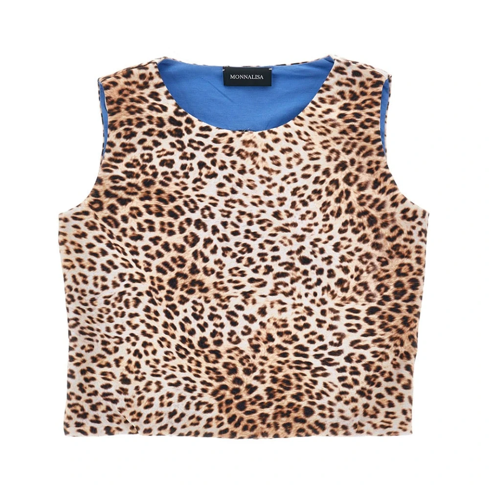 Monnalisa Girls Multicolor T-Shirt In Cotton - Kids Sleeveless Tops - 12 Y - Kids