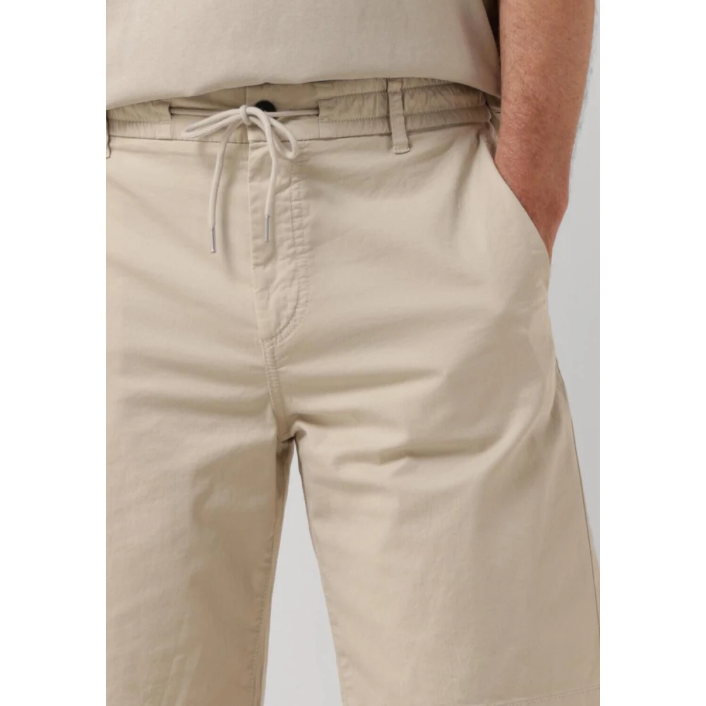 Boss Orange Zand Chino Tapered Shorts Beige Heren