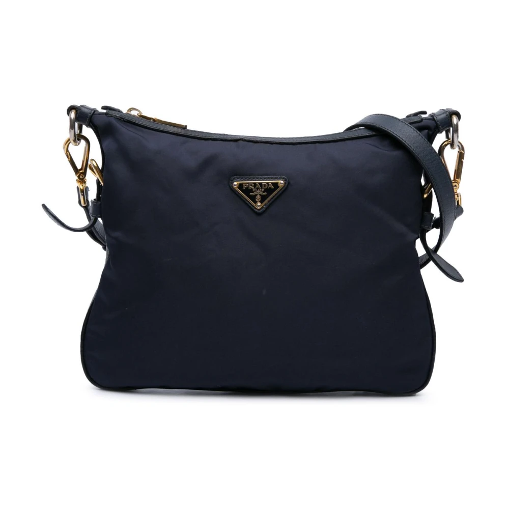 Prada Vintage Women's Blue Vintage Cross Body Bags, One Size, Pre-Owned Vintage Nylon Crossbody Bag