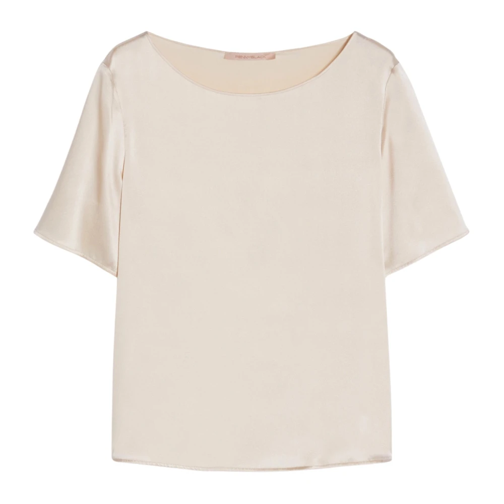 Pennyblack Zijden Satijnen Blouse Foggia Beige Dames