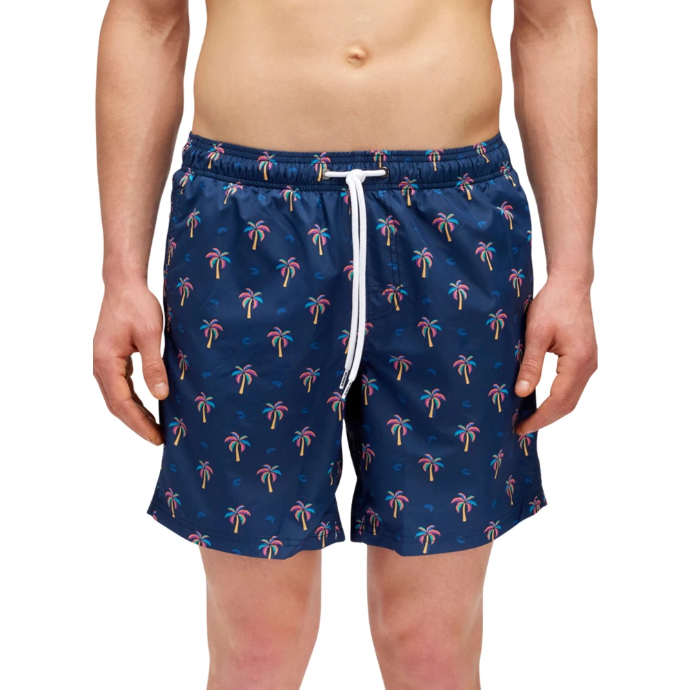 Sundek Strand Boxer Shorts met Palmette Print Multicolor Heren