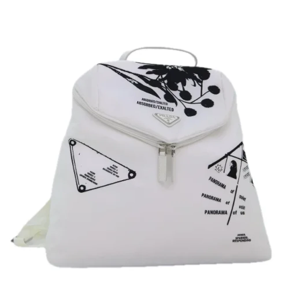 Prada Vintage Pre-owned Nylon backpacks White Dames