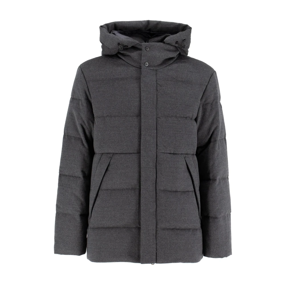 Duno Taffeta donsjack met verstelbare capuchon Gray Heren