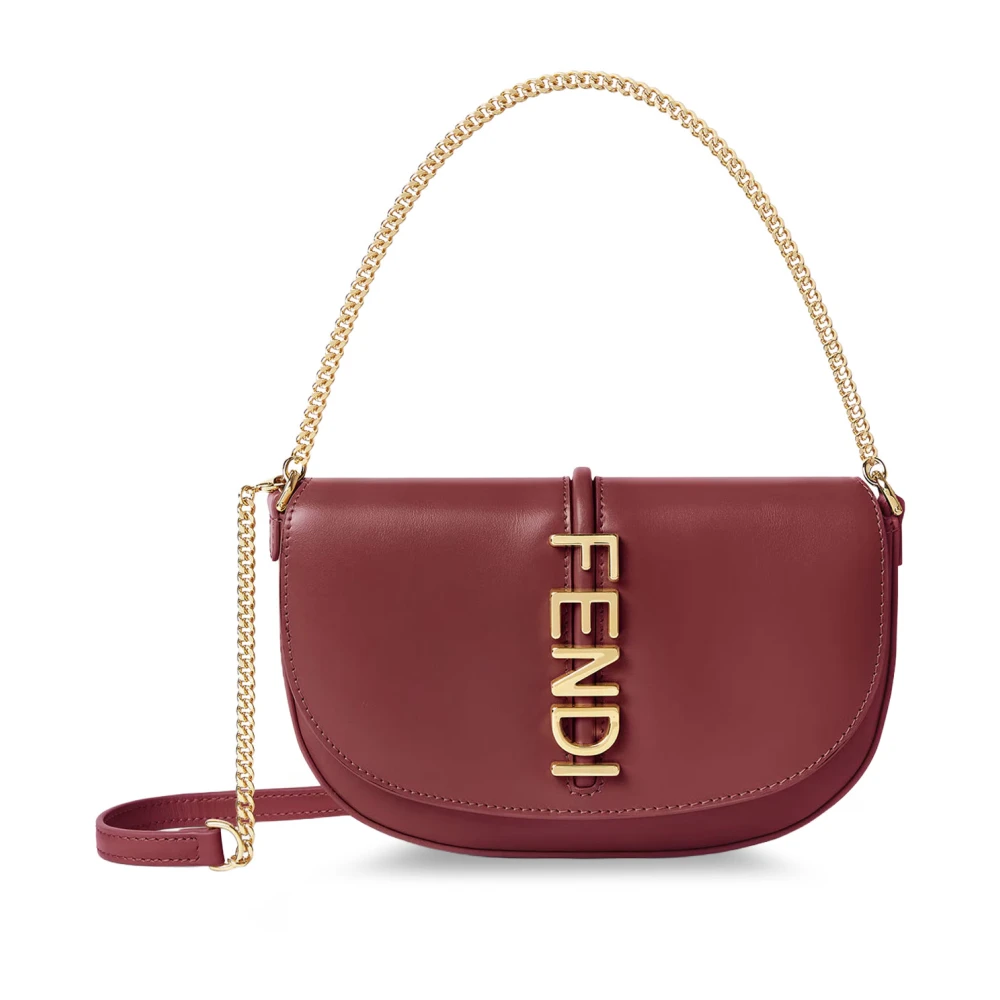 Fendi Women's Red Fendigraphy Wallet On Chain - Handbags - One Size - Bags