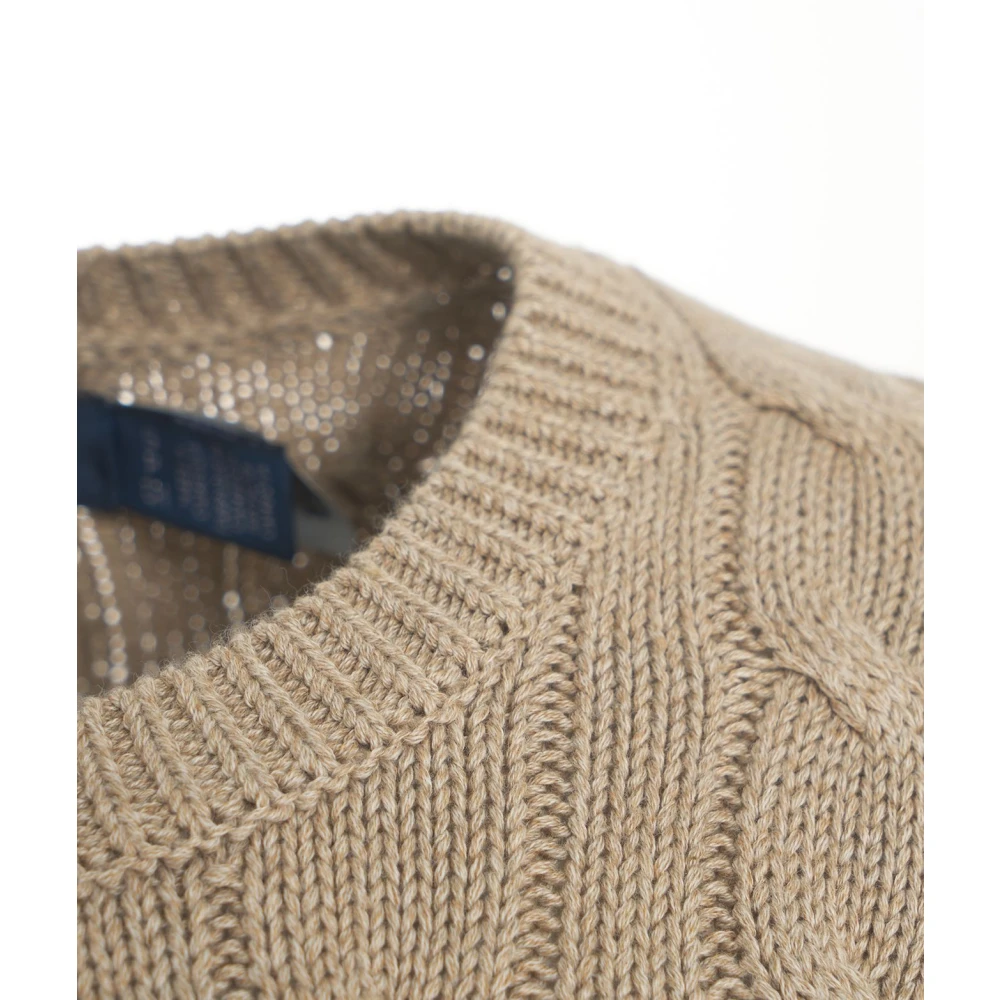 Polo Ralph Lauren Beige Kabeltrui Vest Beige Dames