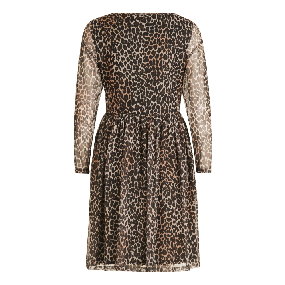 Vera Mont Bloemen Maxi Jurk met Gerimpeld Detail Brown Dames
