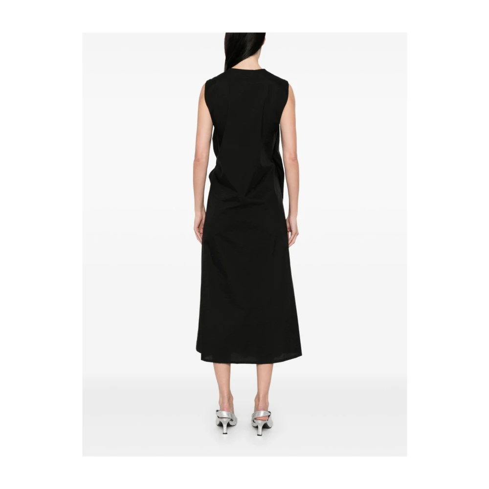 Fabiana Filippi Zwarte jurk met uitsnijdingen en gerimpelde details Black Dames