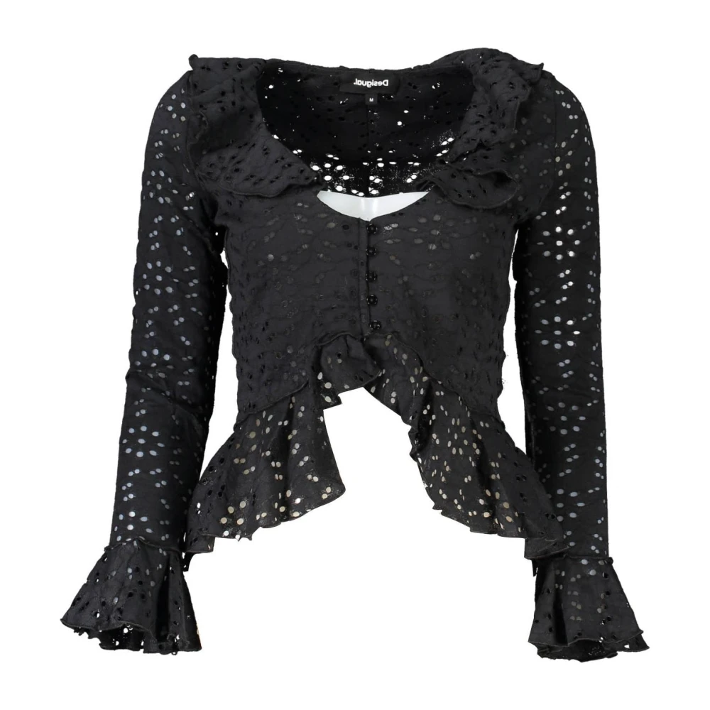 Desigual Women's Black Long Sleeve Blouse