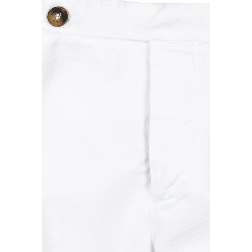 Entre amis Witte Straight Leg Broek White Heren