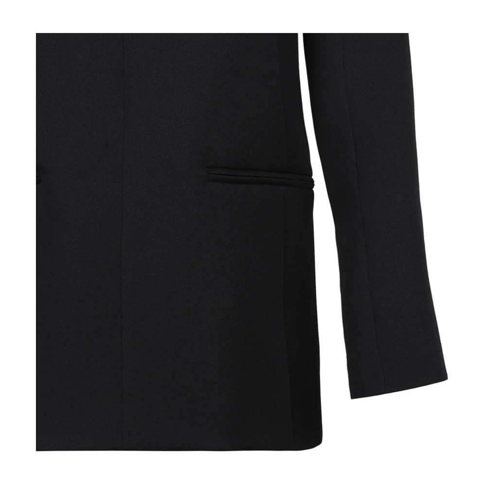 Courrèges Zwarte Minijurk met Wijd Uitlopende Mouwen Black Dames