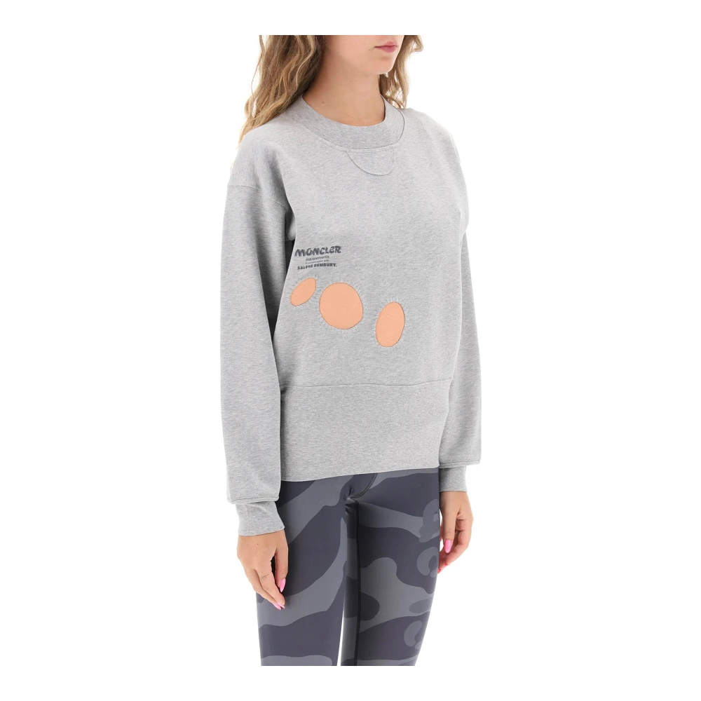 Moncler Sweater met grafische uitsparingen van Salehe Bembury Gray Dames