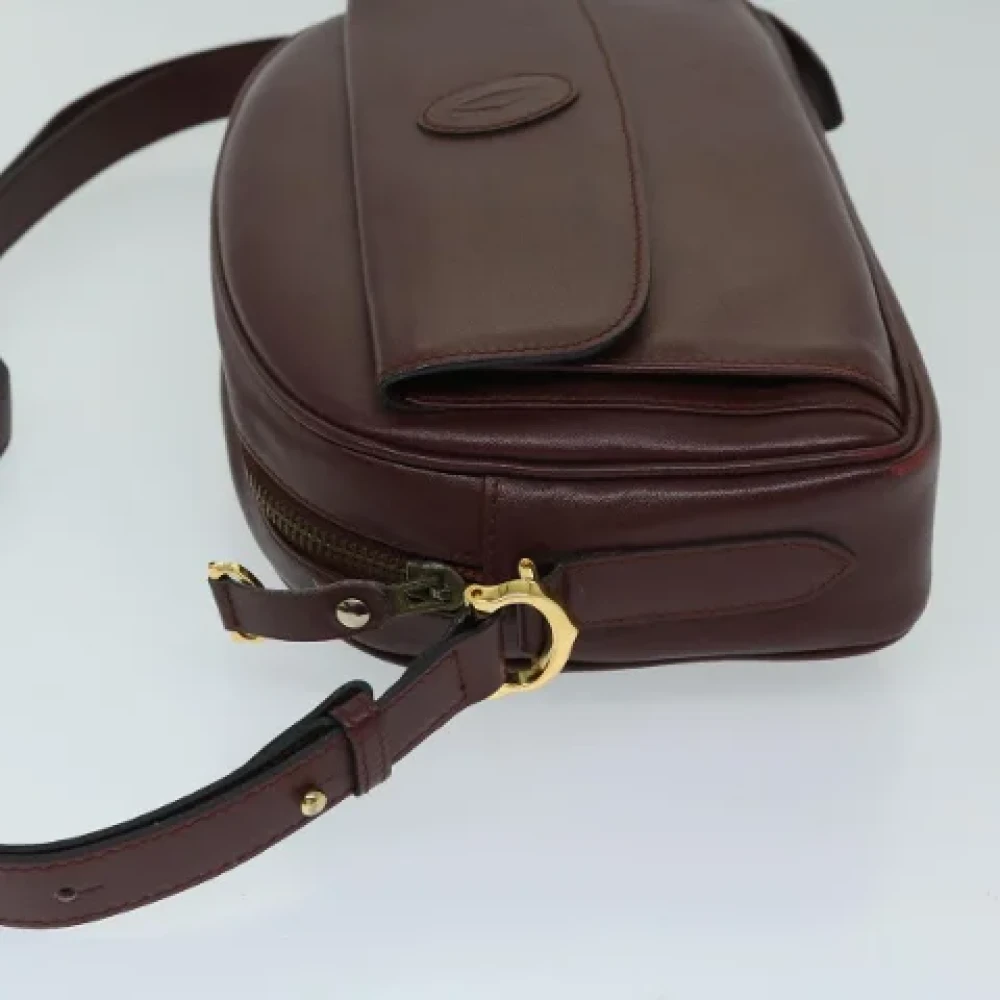 Cartier Vintage Pre-owned Leather shoulder-bags Red Dames