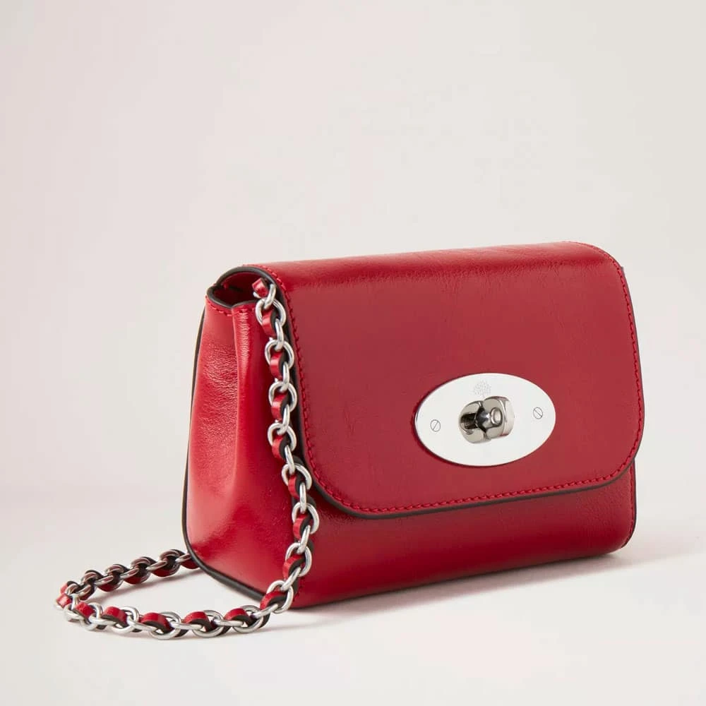 Mulberry Micro Lily Rode Leren Handtas Red Dames