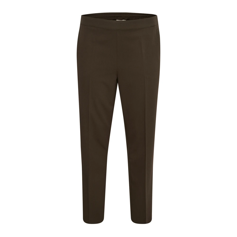 Kaffe Curve Bosnacht Straight-Leg Broek Green Dames