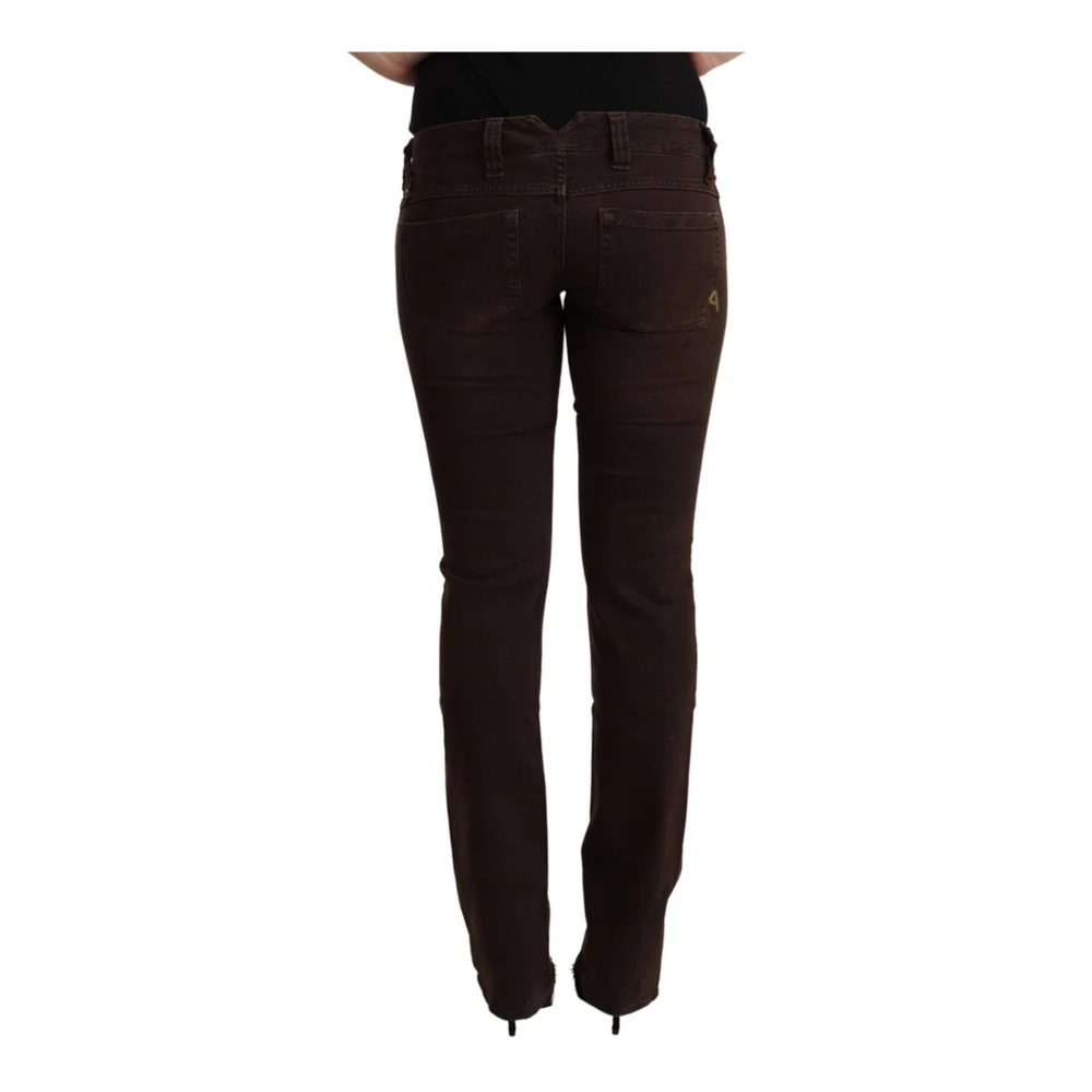 Cycle Slim Fit Denim Jeans Bruin Knoop Brown Dames