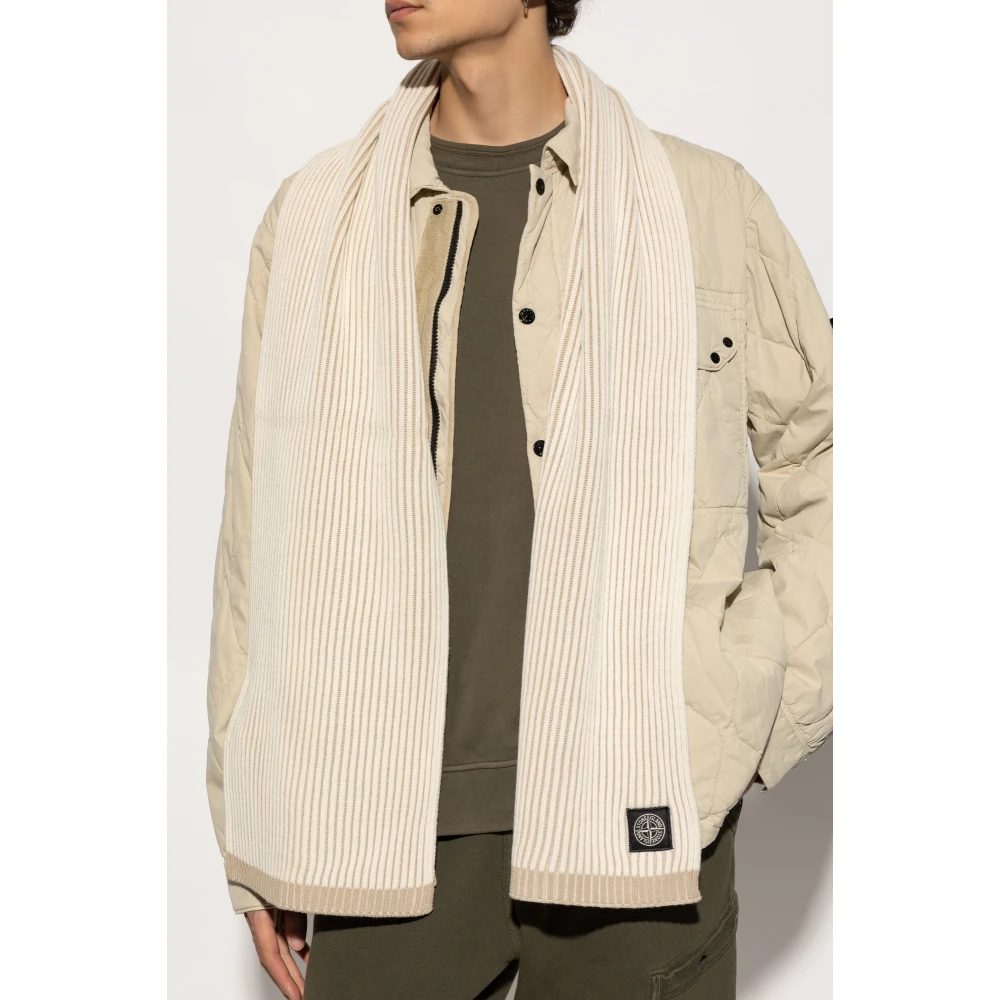 Stone Island Wollen sjaal Beige Heren