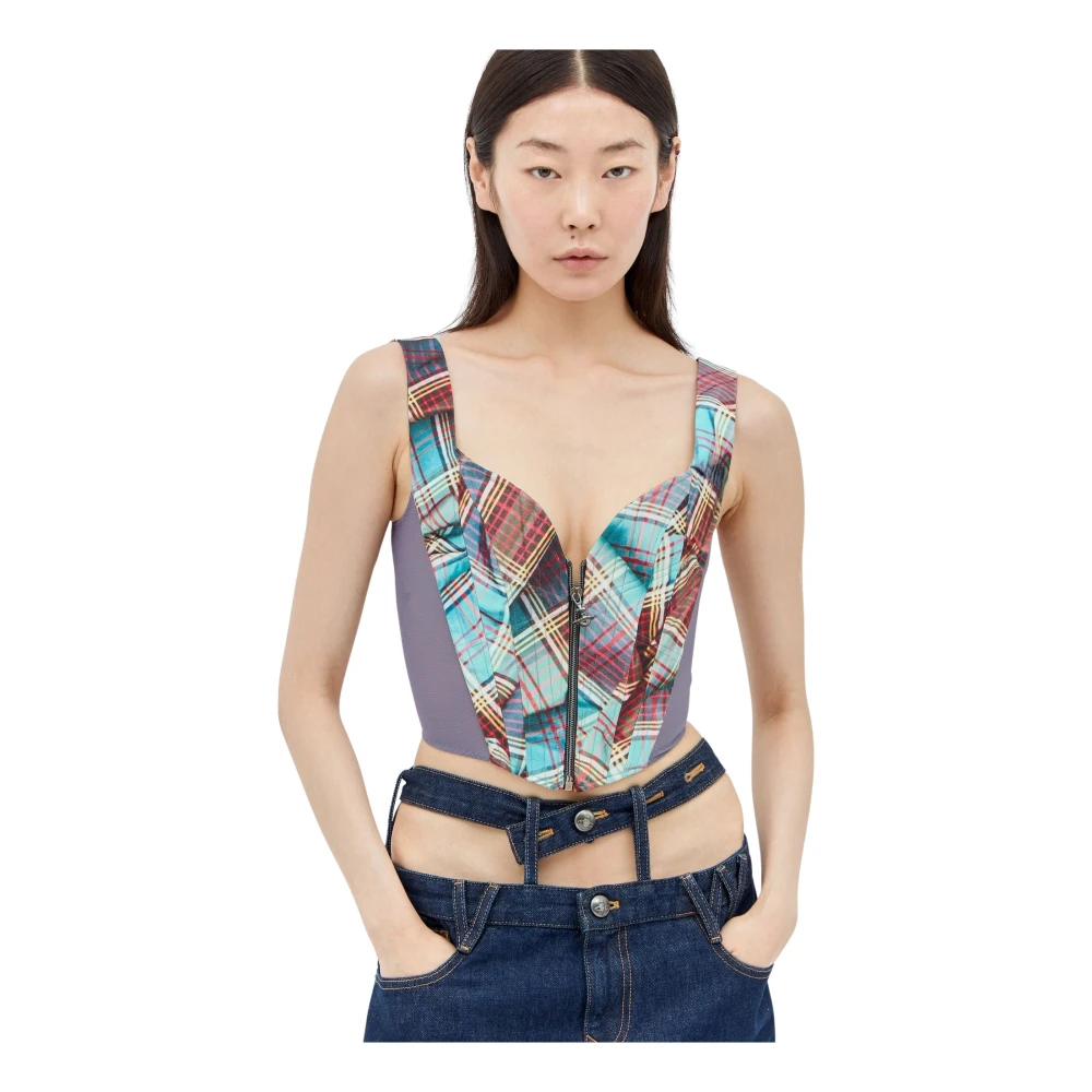 Vivienne Westwood Mesh Panel Corset Top Multicolor Dames