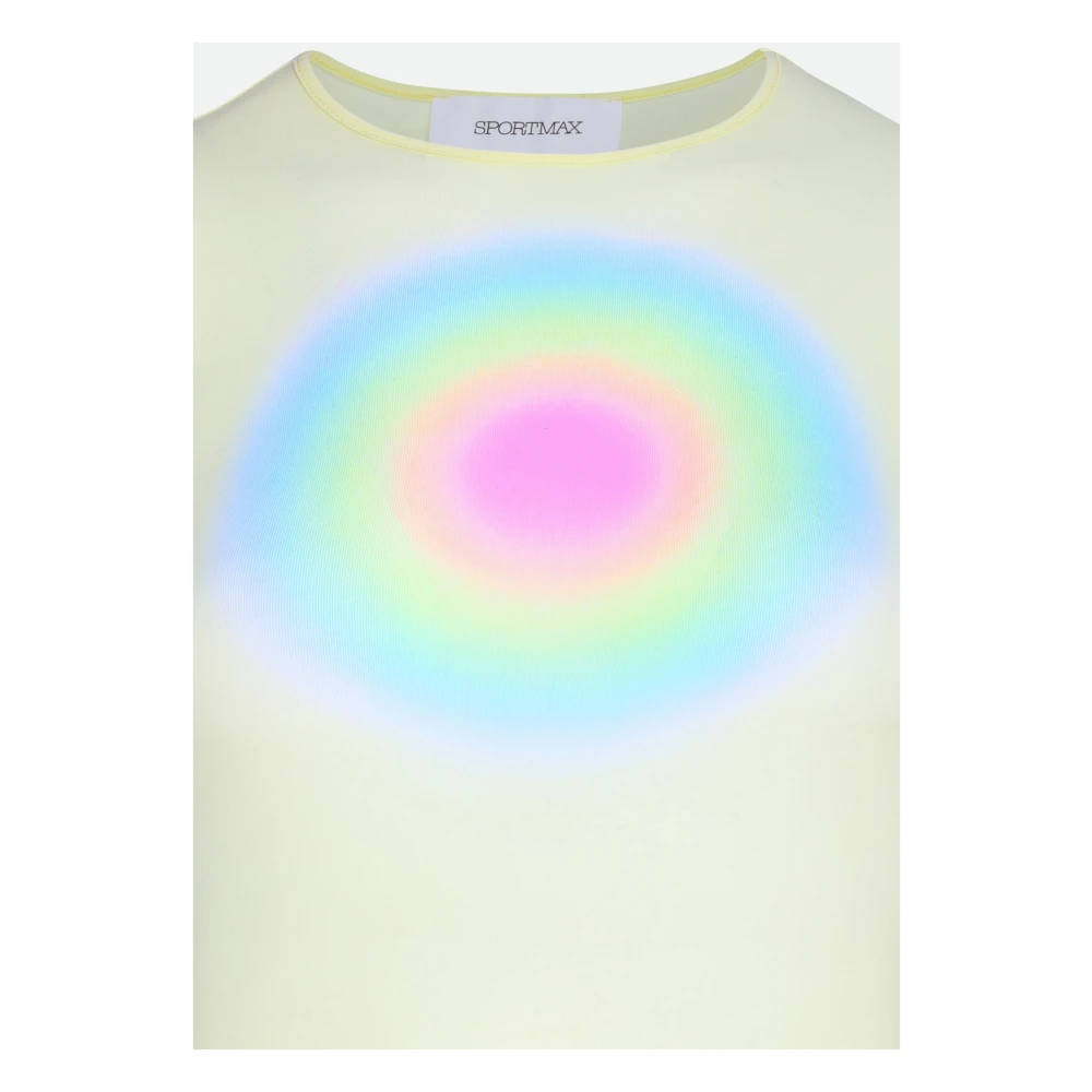 SPORTMAX Gele Print Top Yellow Dames