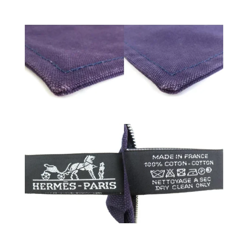 Hermès Vintage Pre-owned Cotton clutches Purple Dames