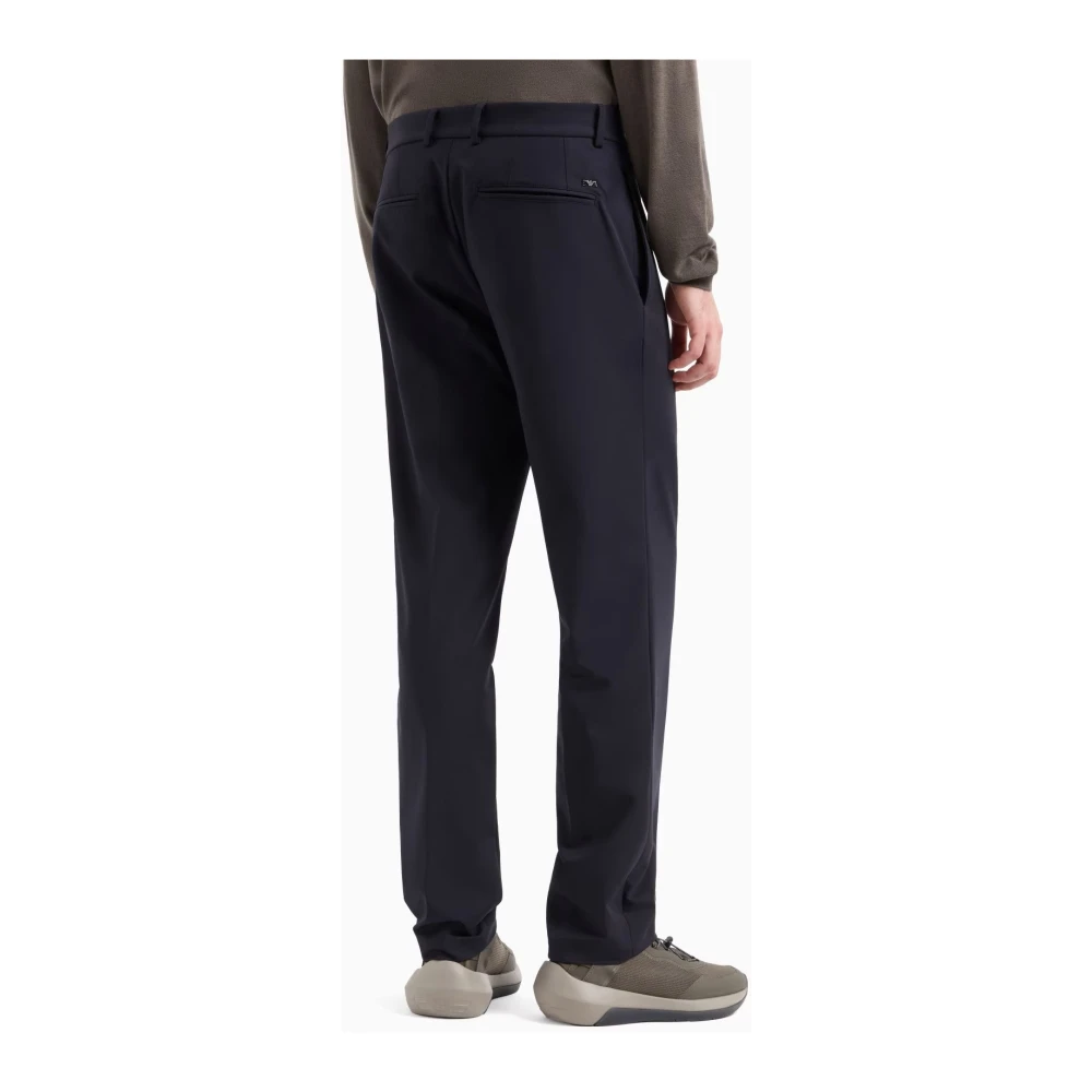 Emporio Armani Blauwe Navy Chino's Stijlvolle Herenbroek Blue Heren