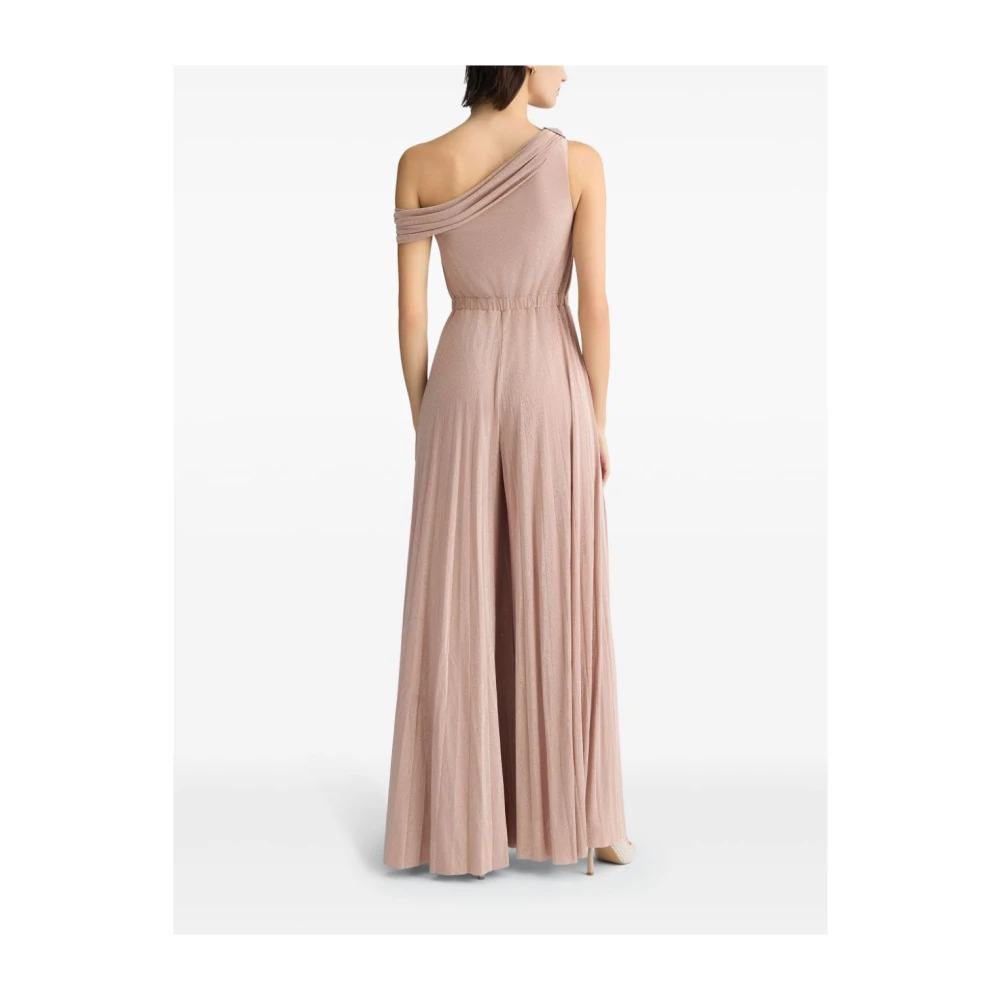Liu Jo Elegant Roze Ruche Jumpsuit Pink Dames