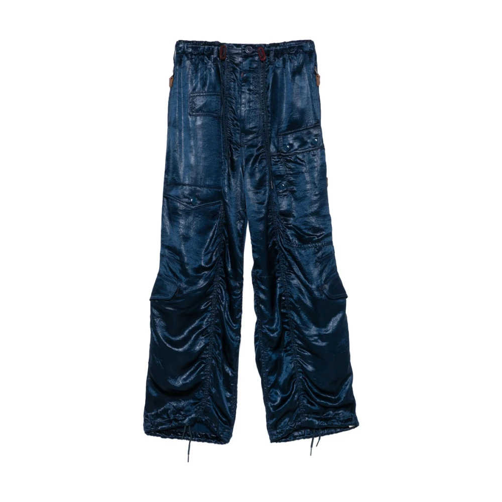 R13 Donkerblauwe Trekkoord Elastische Taillebroek Blue Dames