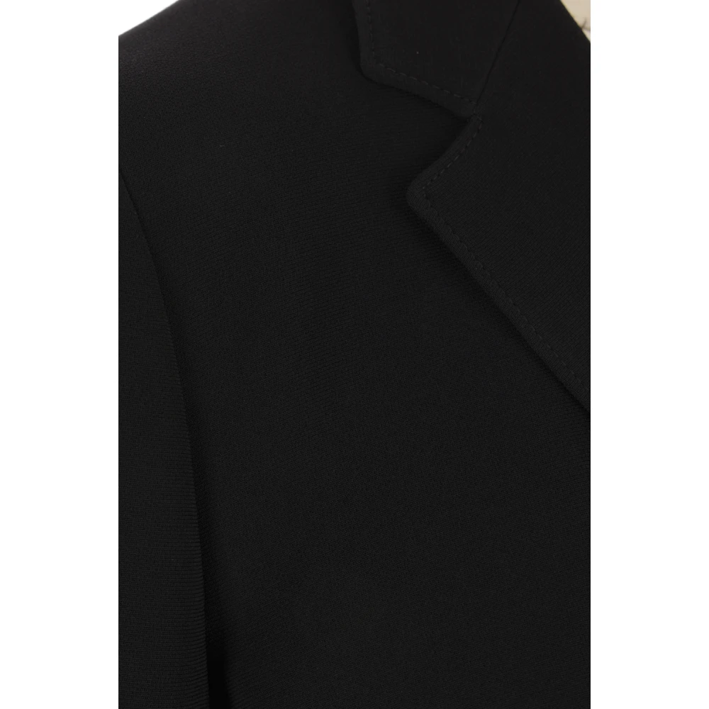 Alberto Biani Zwarte Stretch Cady Jas Black Dames