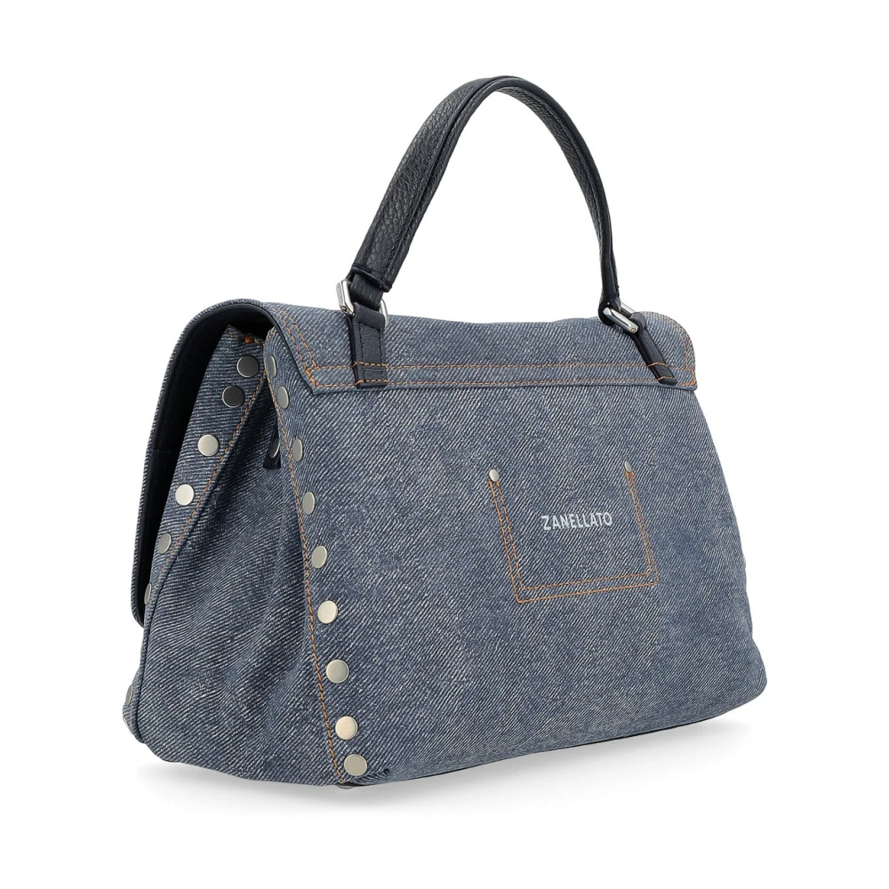 Zanellato Denim Blue Genova Schoudertas Blue Dames